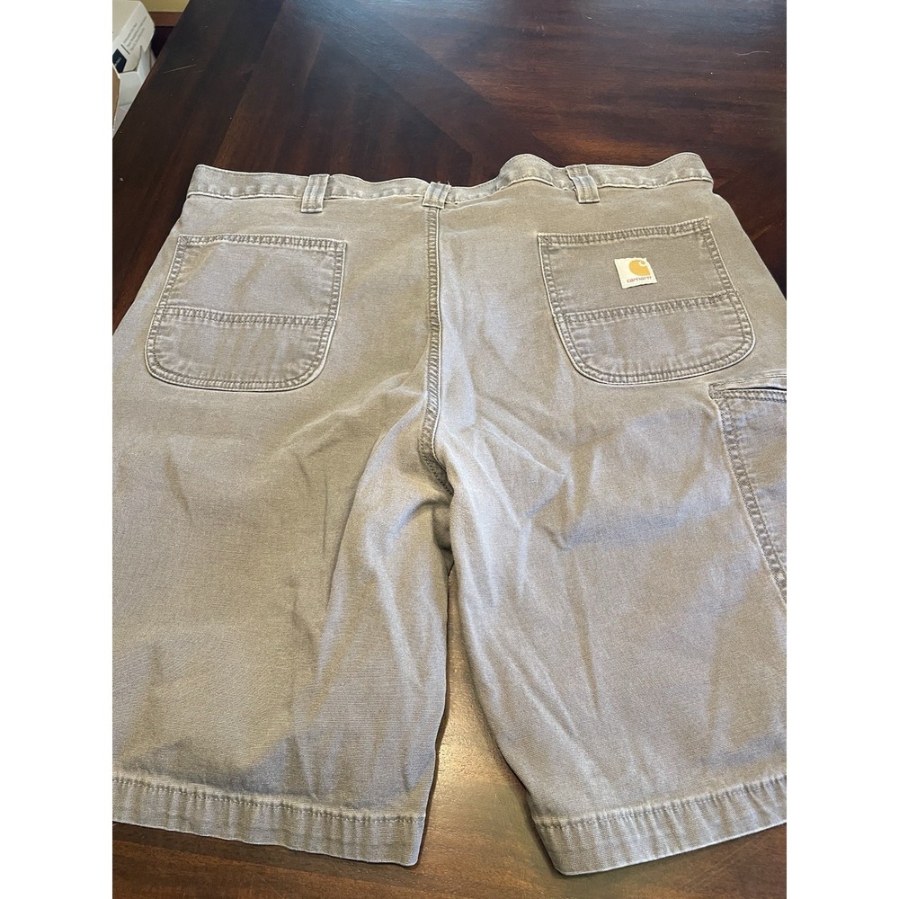 Mens Carhartt Relaxed Gray Shorts Size 42 Pockets - Picture 3 of 4
